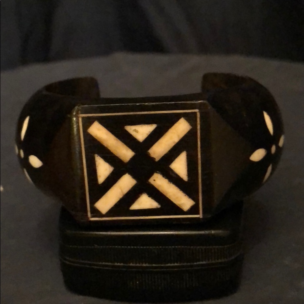 Wood Tribal Chunky Bracelet